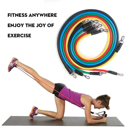 5-Piece Resistance Band Kit with Handles & Anchor